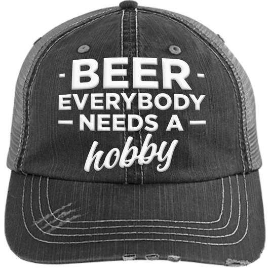 Beer Everyone Needs A Hubby | Distressed Unstructured Trucker Cap