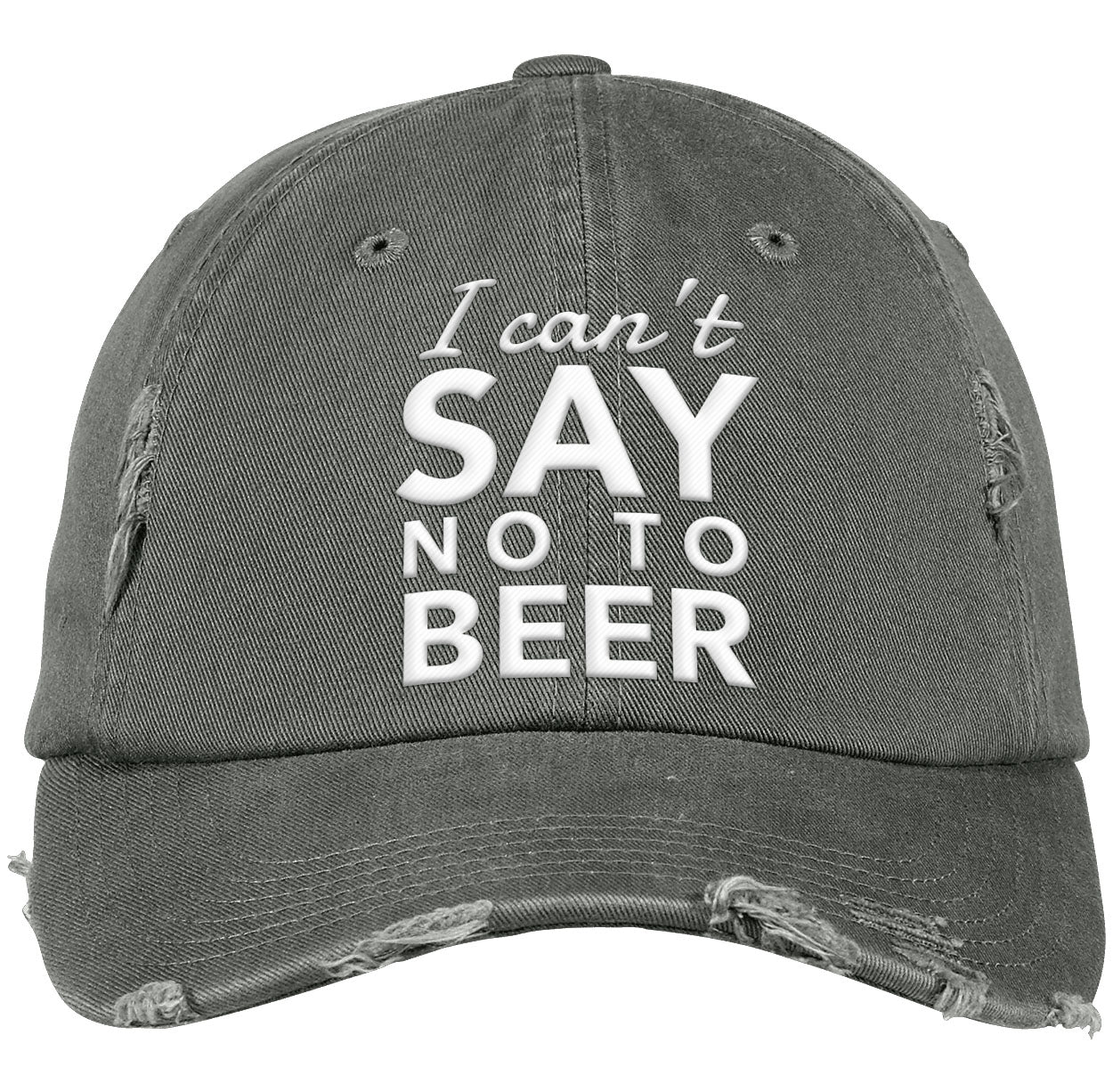 Can't Say No To Beer | Distressed Dad Cap