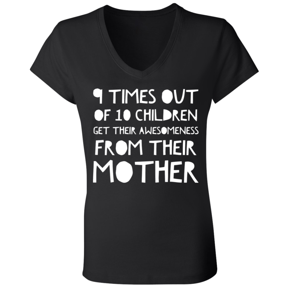 9 times out of 10 | Ladies' Jersey V-Neck T-Shirt