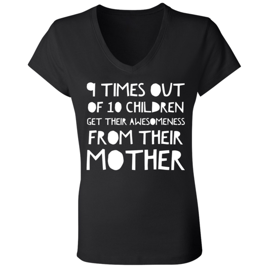 9 times out of 10 | Ladies' Jersey V-Neck T-Shirt