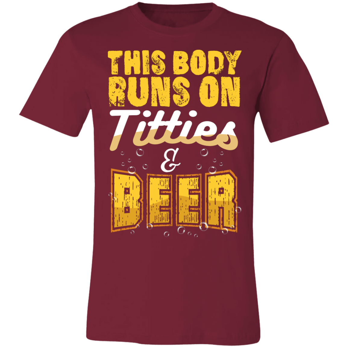 This Body Runs On T & Beer |  Unisex Jersey Short-Sleeve T-Shirt