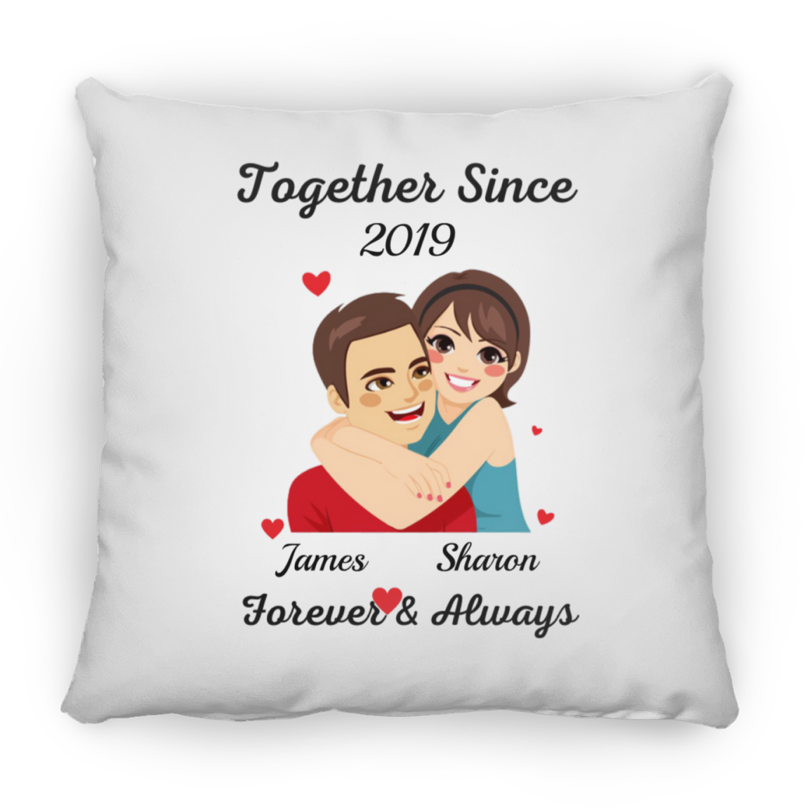 Together Since J&S | Square Pillow