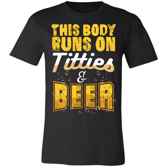 This Body Runs On T & Beer |  Unisex Jersey Short-Sleeve T-Shirt