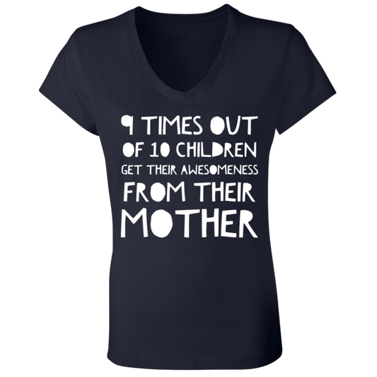 9 times out of 10 | Ladies' Jersey V-Neck T-Shirt