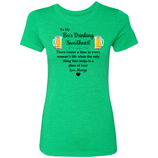 Beer Drinking Sweetheart Ladies' Triblend T-Shirt