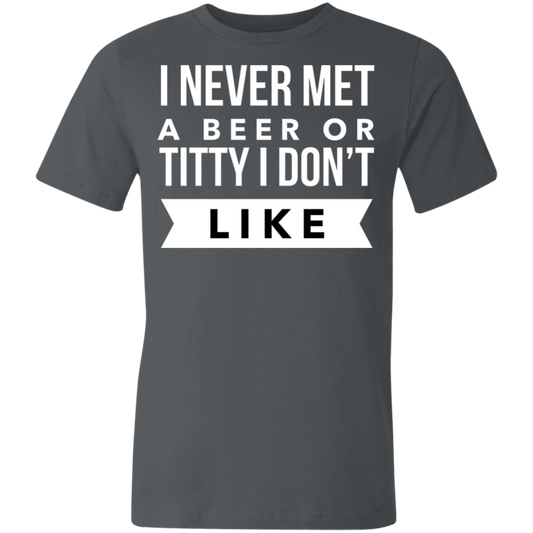 Beer & Titty | Unisex Made in the USA Jersey Short-Sleeve T-Shirt