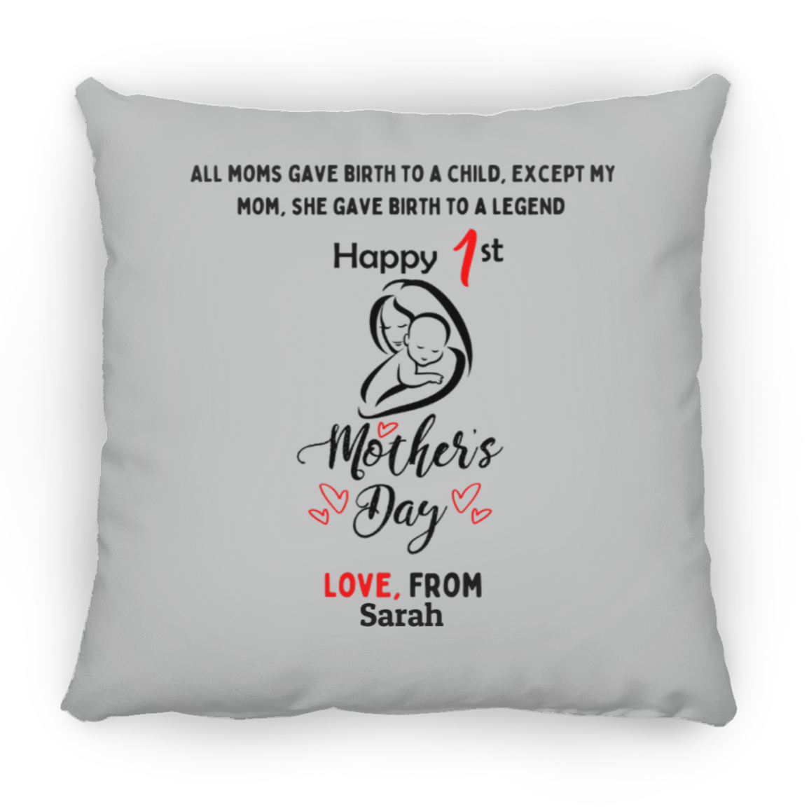 1st Mother's Day Square Pillow