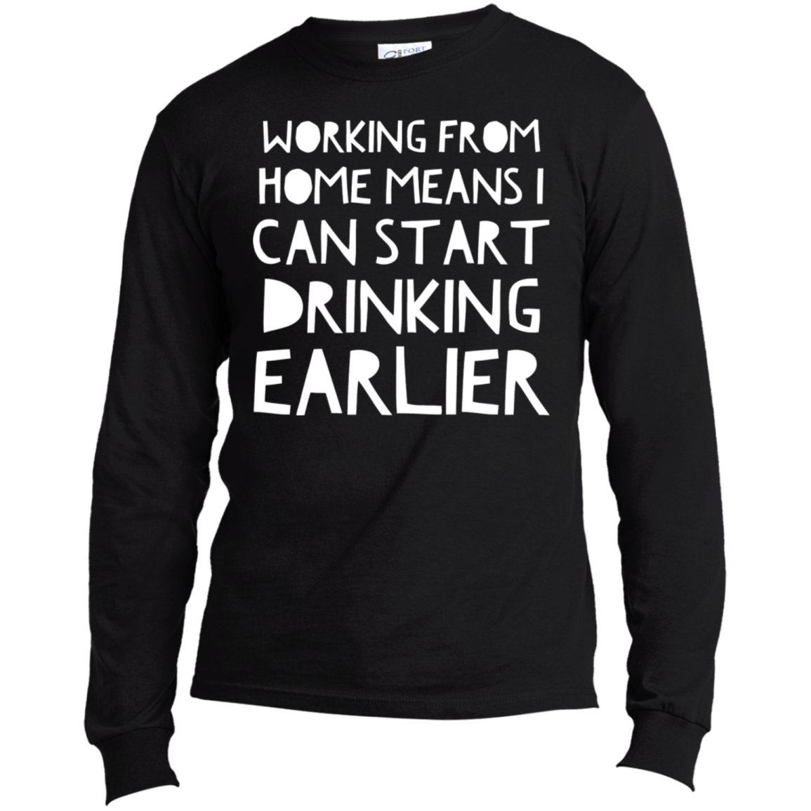 Working From Home | Long Sleeve Made in the US T-Shirt