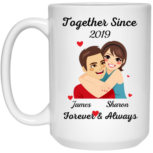 Together Since J&S | White Mug