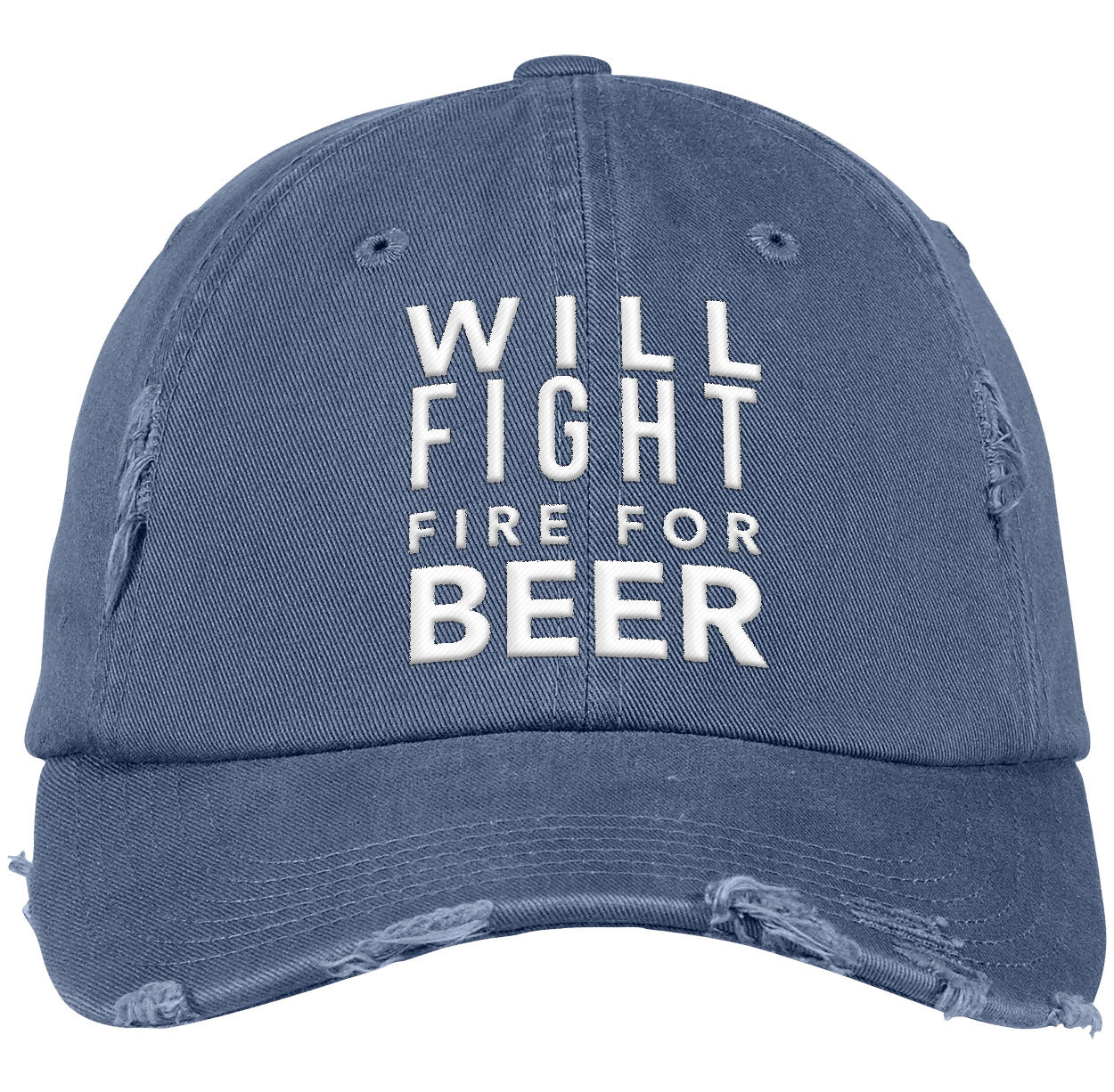 WILL FIGHT FOR A BEER | Distressed Dad Cap