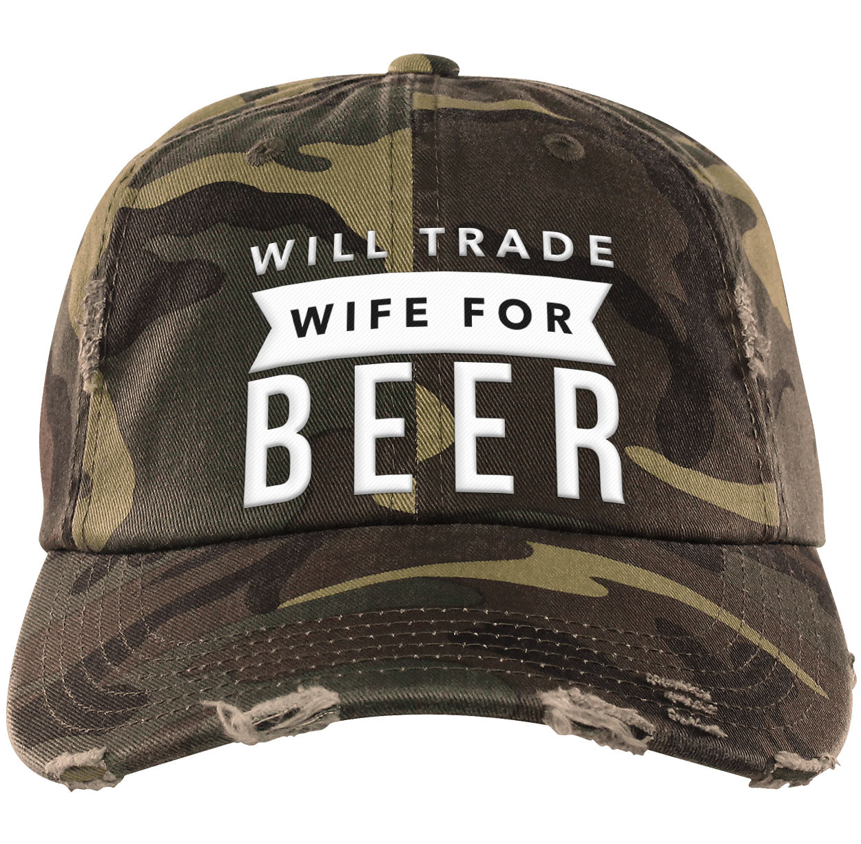 Will Trade Wife For Beer | Distressed Dad Cap